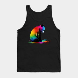 Lonely Colorful Panda Tank Top